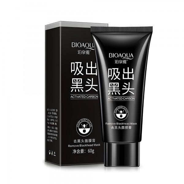 Маска - плівка, чорна Bioaqua Activated Carbon Remove Blackhead Mask, для видалення чорних цяток, 60 г