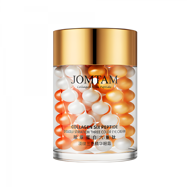 Крем для шкіри навколо очей Jomtam Collagen Six Peptide Three Color Eye Cream, з пептидами та колагеном, 60 г