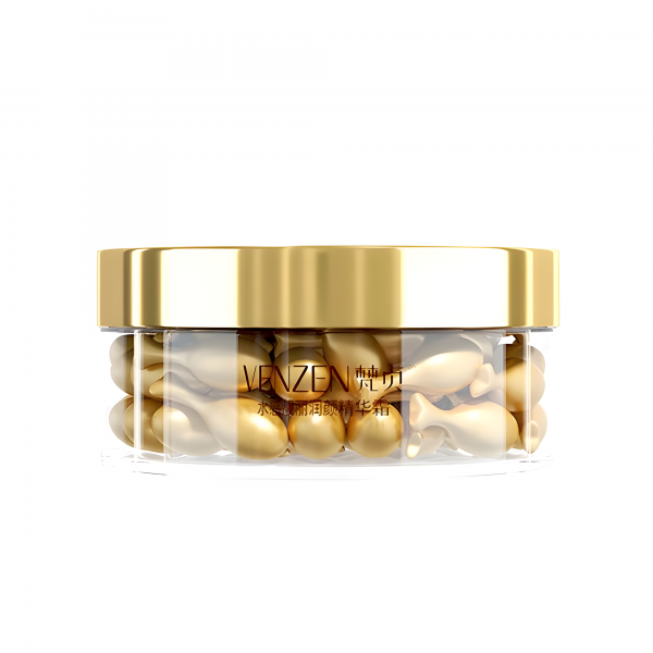 Сироватка для обличчя і шкіри навколо очей в капсулах VENZEN Bright Collagen, з олігопептидами і вітаміном Е, 30 мл