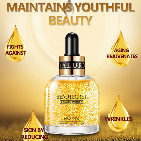 Сироватка для шкіри навколо очей з пептидами VEZE Beautecret Golden Hexapeptide Essence, 30 мл
