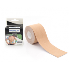 Тейп Кінезіо 5 см, кінезіологічна стрічка Kinesiology Tape Sportstape Sport & Therapy, 5 см, в упаковці, бежевий