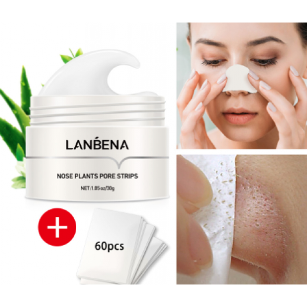 Маска для обличчя від чорних цяток Lanbena Nose Plants Pore Strips, 30 г