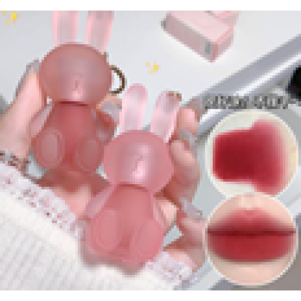 Помада - брелок матова для губ Gege bear Cute Rabbit Velvet Lip Mud, 5 кольорів, 1,8 г