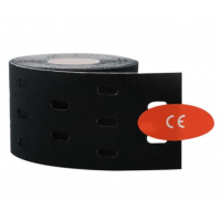 Тейп кінезіо 5 см, з отворами, Kinesiology Tape, перфорований тейп, 5 см, чорний