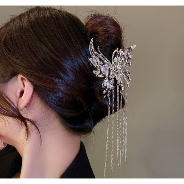 Крабик для волосся "Magic Butterfly", срібло, 20х6 см Крабик для волосся "Magic Butterfly", срібло, 20х6 см