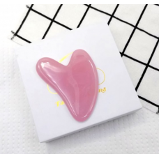 Шкребок Гуаша "Галочка", в подарунковому упакуванні, рожевий кварц, 5,5х8 см