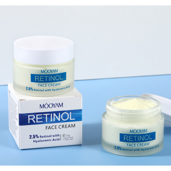 Крем для обличчя Mooyam Retinol Face Cream, з ретинолом та гіалуроновою кислотою, 50 г