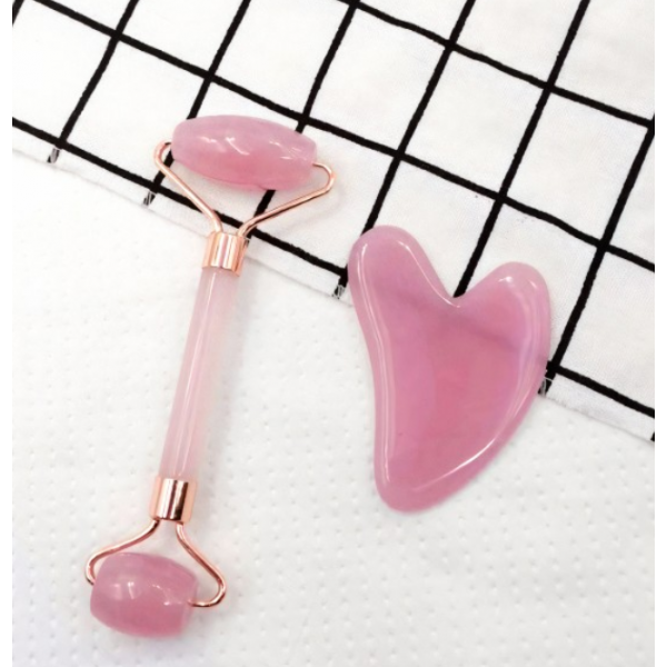 Набір для масажу гуаша: ролик і шкребок, "Галочка", зі штучної смоли Набір для масажу гуаша: ролик і шкребок, "Галочка", зі штучної смоли