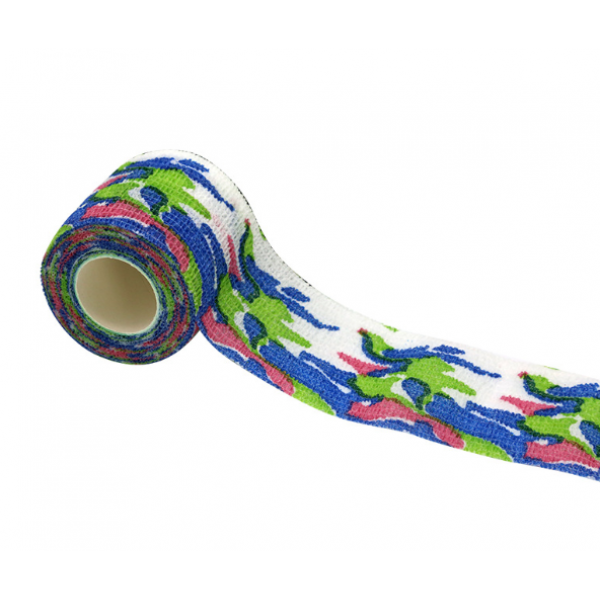 Бинт еластичний Coban 5 см, різнокольоровий камуфляж, фіксуючий самозакріплюючий, бинт Кобан, самоклеючий, аутоадгезійний бинт, 5 см х 4,5 м