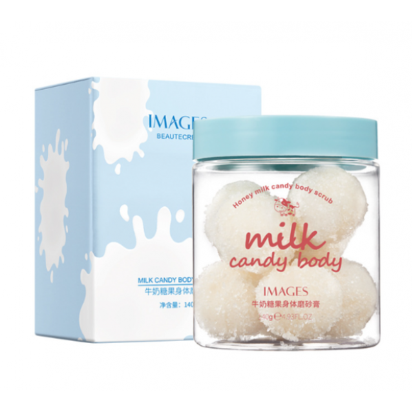 Скраб цукровий для тіла Images Milk Candy Body Scrub, з екстрактом молока, 140 г