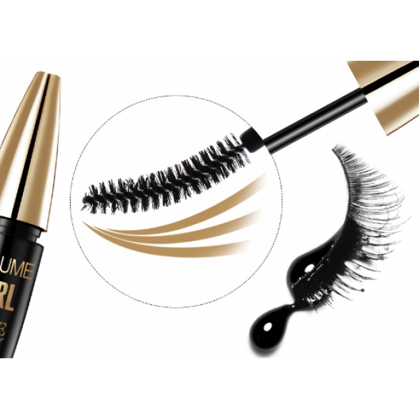 Тушь для ресниц Sace Lady Volume Curl, водостойкая, черная, 10 г