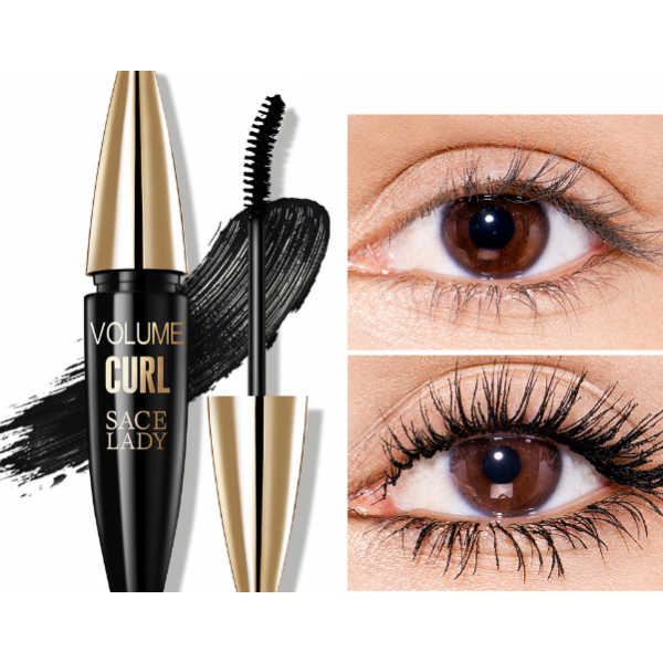 Тушь для ресниц Sace Lady Volume Curl, водостойкая, черная, 10 г
