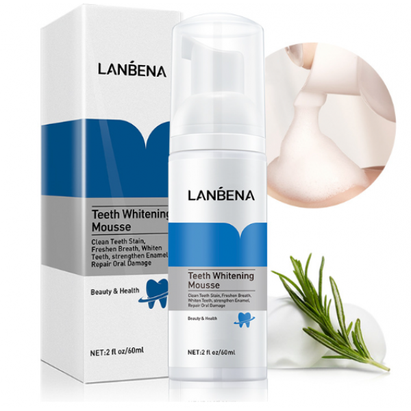 Зубна паста - мус для зубів Lanbena Teeth Whitening Mousse, 60 мл