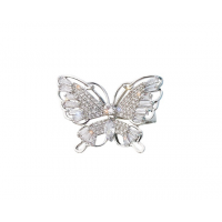 Каблучка зі стразами "Butterfly", срібло