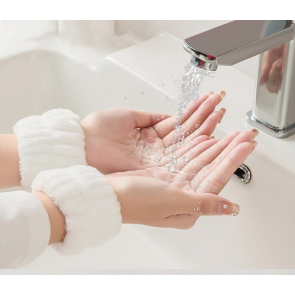 Браслети з мікрофібри для вмивання обличчя, нарукавники для вмивання, різні кольори, 2 шт