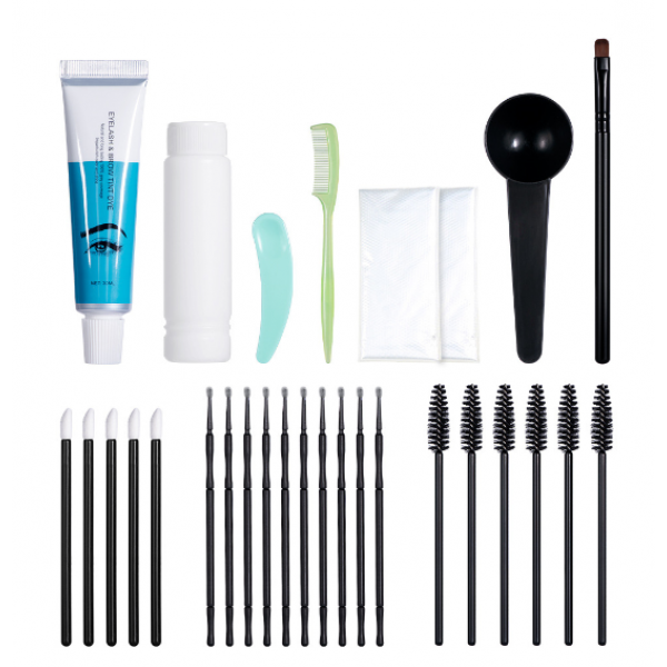 Набір професійний для фарбування брів та вій Lakerain Eyelash & Brow Tint Dye, колір темно-коричневий