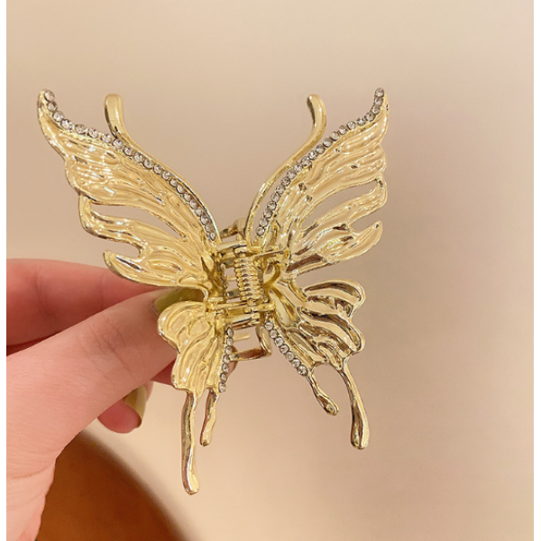 Крабик для волос "Butterfly", золото, 7х8 см