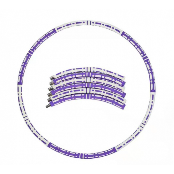 Обруч складаний Hula Hoop двоколірний м'який масажний 6 секцій d-94 см