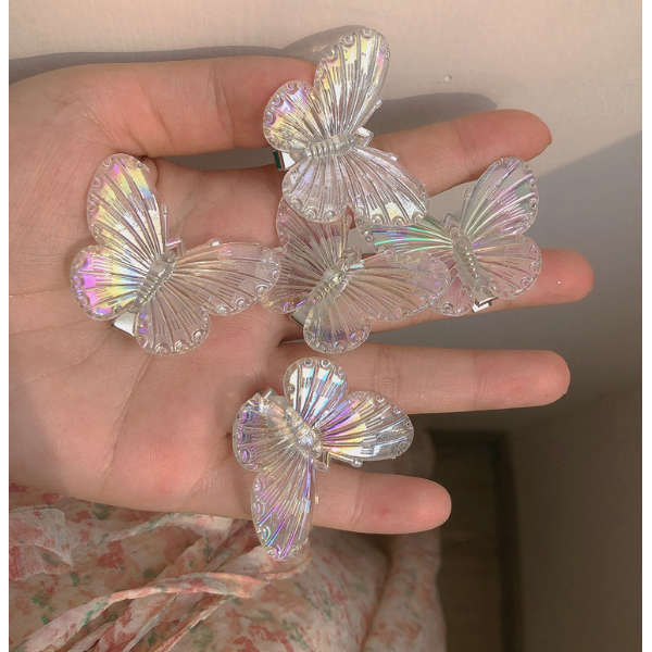 Заколки для волос, набор, в форме бабочки "Butterfly", два цвета, 5 шт. Заколки для волос, набор, в форме бабочки "Butterfly", два цвета, 5 шт.