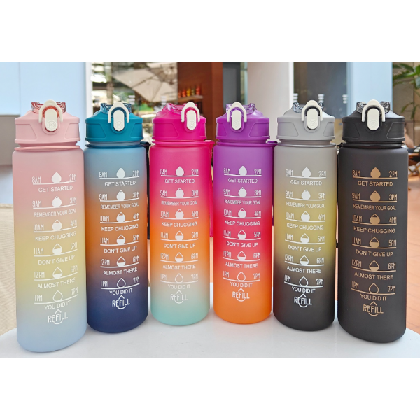 Пляшка для води, пляшка для спорту, різні кольори, 900 мл