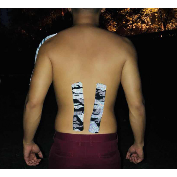 Тейп кінезіо 5 см, світловідбиваюча кінезіологічна стрічка Kinesiology Tape, 5 см, бірюзова