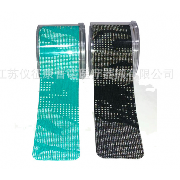 Тейп кінезіо 5 см, світловідбиваюча кінезіологічна стрічка Kinesiology Tape, 5 см, бірюзова