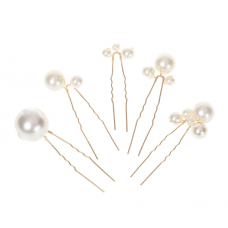 Набір шпильок для волосся різного розміру, золото, 2х8 см