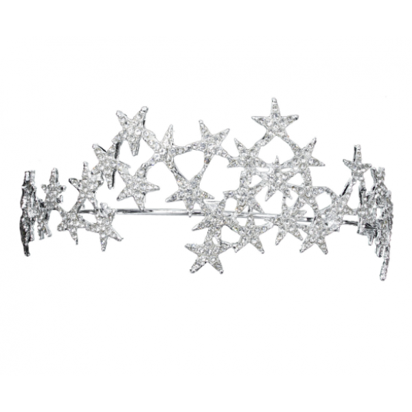 Корона на голову із зірочками "Star", срібло