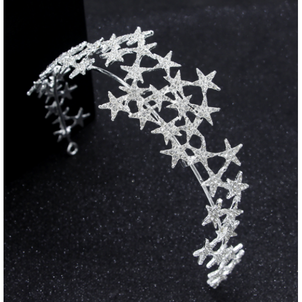 Корона на голову із зірочками "Star", срібло Корона на голову із зірочками "Star", срібло