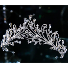 Корона на голову зі стразами "Shining Star", срібло