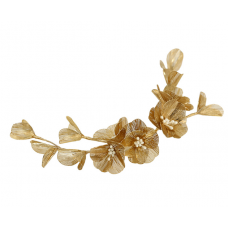 Віночок для волосся з квітами "Flower Mood", золото, 24х5 см