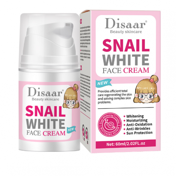 Крем відбілюючий Disaar Snail White Face Cream, з муцином равлика, 60 мл