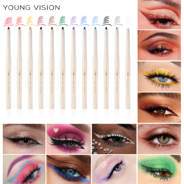 Олівець для очей Young Vision Cream Gel Liner Waterproof, 12 кольорів