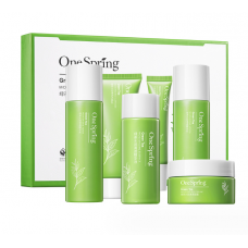 Подарунковий набір One Spring Green Tea Moisturizing, з екстрактом зеленого чаю, 7 засобів