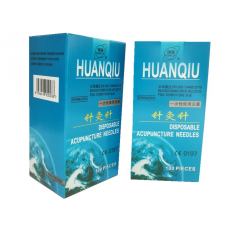 Голки акупунктурні одноразові для голкорефлексотерапії, нержавіюча сталь Huanqiu Sterile Acupuncture Needles for Single Use, 0,3х25 мм, 100 шт