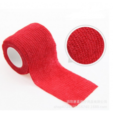 Бинт еластичний Coban 7,5 см, фіксуючий, самозакріплюючий, бинт Кобан, аутоадгезійний бинт, червоний, 7,5 см х 4,5 м