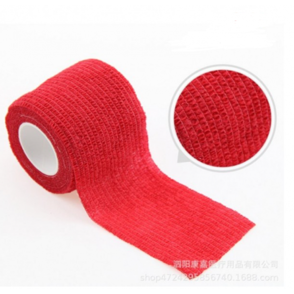 Бинт еластичний Coban 7,5 см, фіксуючий, самозакріплюючий, бинт Кобан, аутоадгезійний бинт, червоний, 7,5 см х 4,5 м