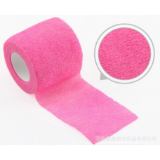 Бинт еластичний Coban 7,5 см, фіксуючий, самозакріплюючий, бинт Кобан, аутоадгезійний бинт, рожевий - неон, 7,5 см х 4,5 м