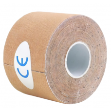 Тейп кінезіо 5 см, кінезіологічна стрічка Kinesiology Tape, 5 см, бежевий