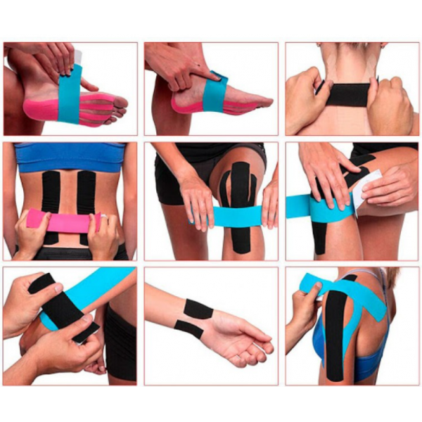 Тейп Кінезіо 7.5 см, кінезіологічна стрічка Kinesiology Tape, 7.5 см, бежевий