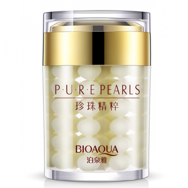 Крем - гель для обличчя зволожуючий Bioaqua Pure Pearls, з перлами, 60г