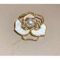 Брошка вінтажна у формі квітки "Gold Flower", золото