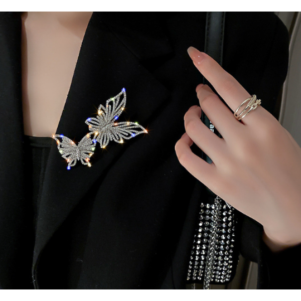 Брошка у формі метеликів "Beautiful Butterfly", срібло