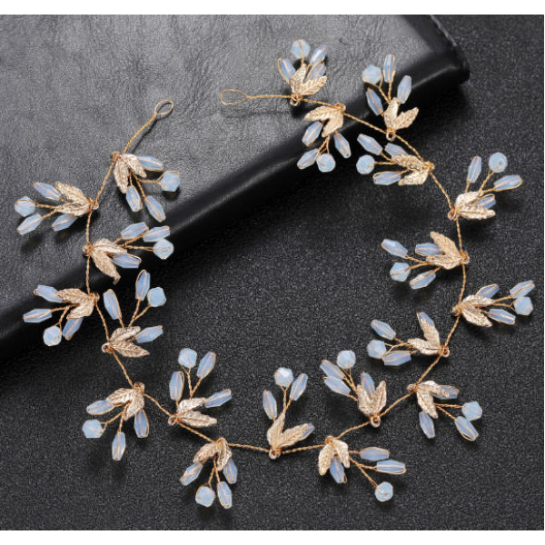 Ободок для волос с цветами "Cool Flower", золото