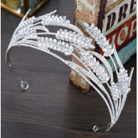 Корона на голову "Серебрянные колоски", серебро