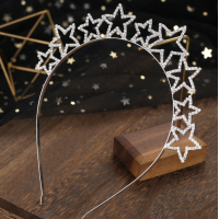 Обруч для волосся "Stars", срібло
