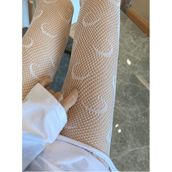 Колготи жіночі, ажурні, колготи з принтом "Місяць", два кольори, S - L