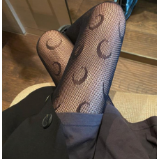 Колготи жіночі, ажурні, колготи з принтом "Місяць", два кольори, S - L