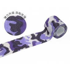 Бинт еластичний Coban 5 см, фіолетовий камуфляж, фіксуючий самозакріплюючий, бинт Кобан, самоклеючий, аутоадгезійний бинт, 5 см х 4,5 м