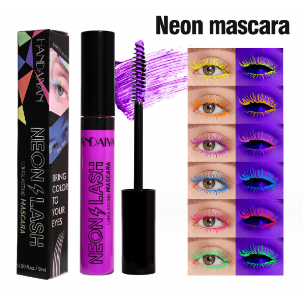 Туш для вій неонова Handaiyan Neon Lash Mascara, 6 кольорів, 9 мл